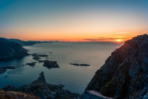 Sunrise on Reinebringen Norway